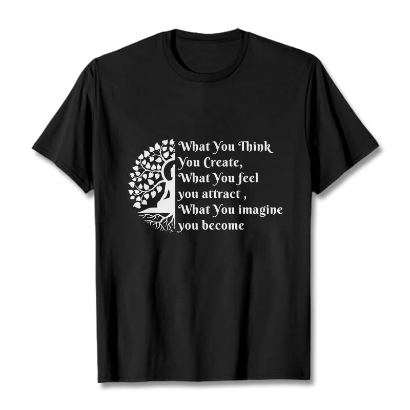 Buddha Stones Half-meditation Buddha Tree Tee T-shirt - Black - 2XL - image 4