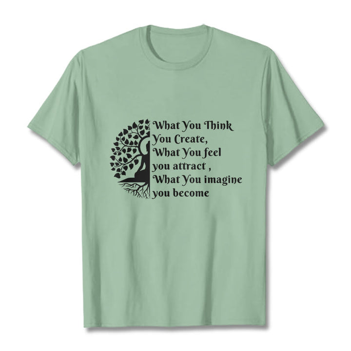 Buddha Stones Half-meditation Buddha Tree Tee T-shirt - PaleGreen - 2XL - image 14