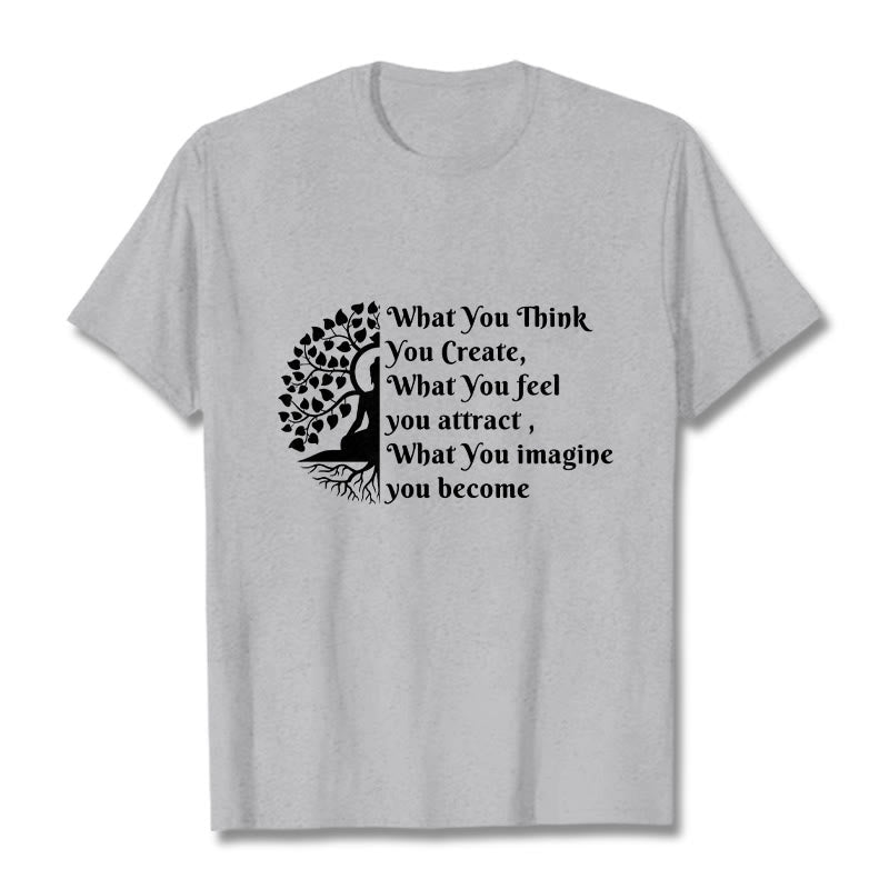Buddha Stones Half-meditation Buddha Tree Tee T-shirt - LightGrey - 2XL - image 19