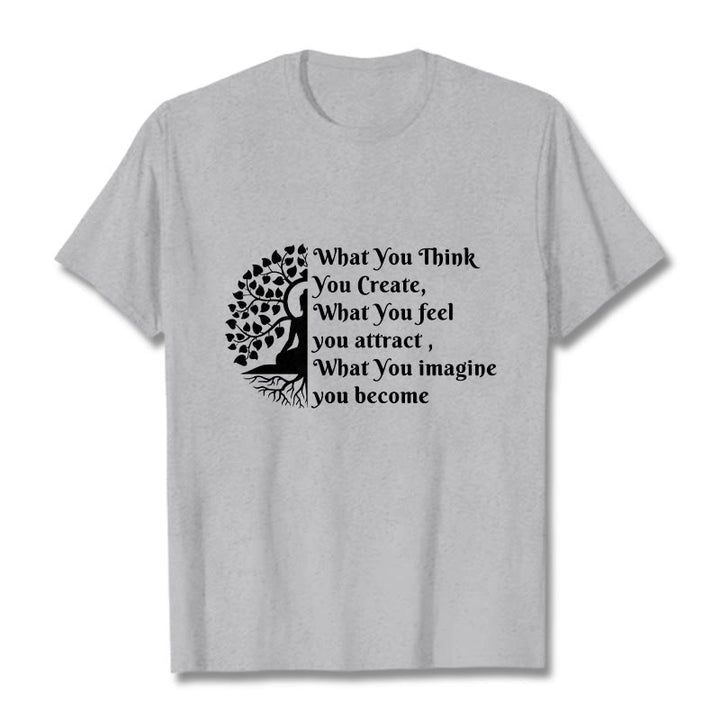 Buddha Stones Half-meditation Buddha Tree Tee T-shirt - LightGrey - 2XL - image 19