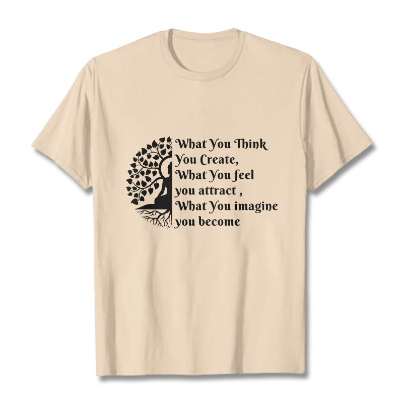 Buddha Stones Half-meditation Buddha Tree Tee T-shirt - Bisque - 2XL - image 8