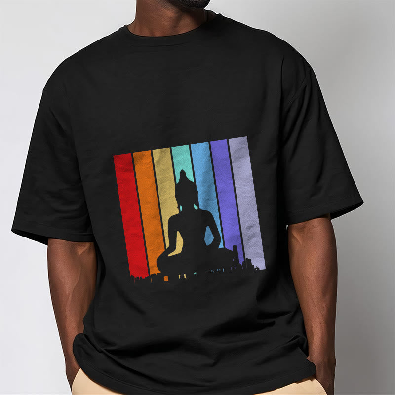 Buddha Stones Meditation Buddha Rainbow Tee T-shirt - image 1