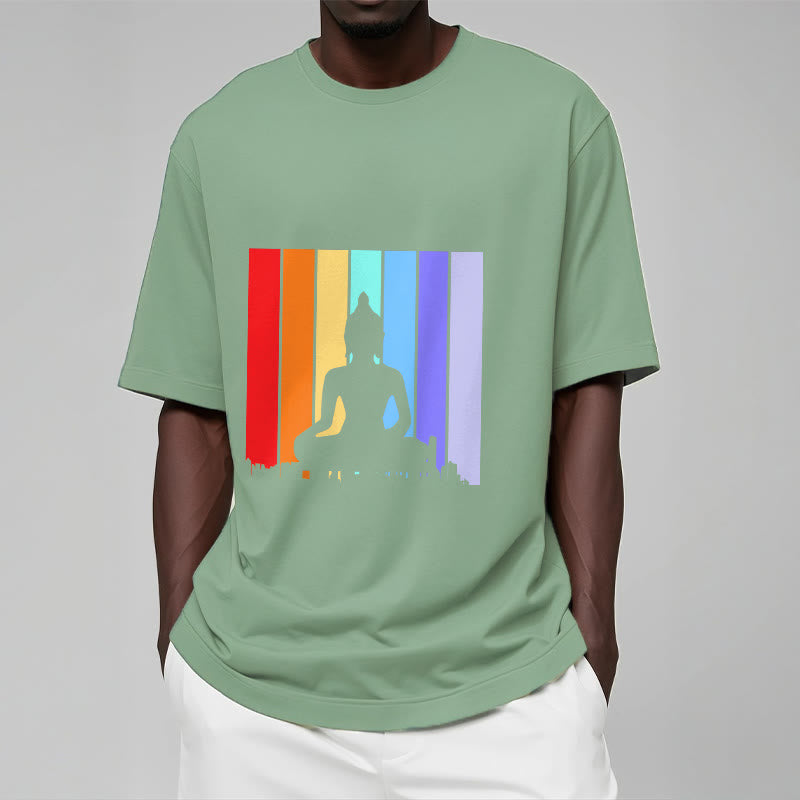 Buddha Stones Meditation Buddha Rainbow Tee T-shirt - image 15