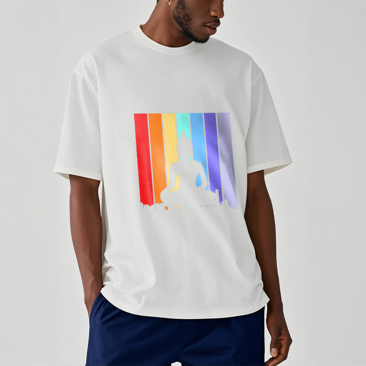 Buddha Stones Meditation Buddha Rainbow Tee T-shirt - image 6