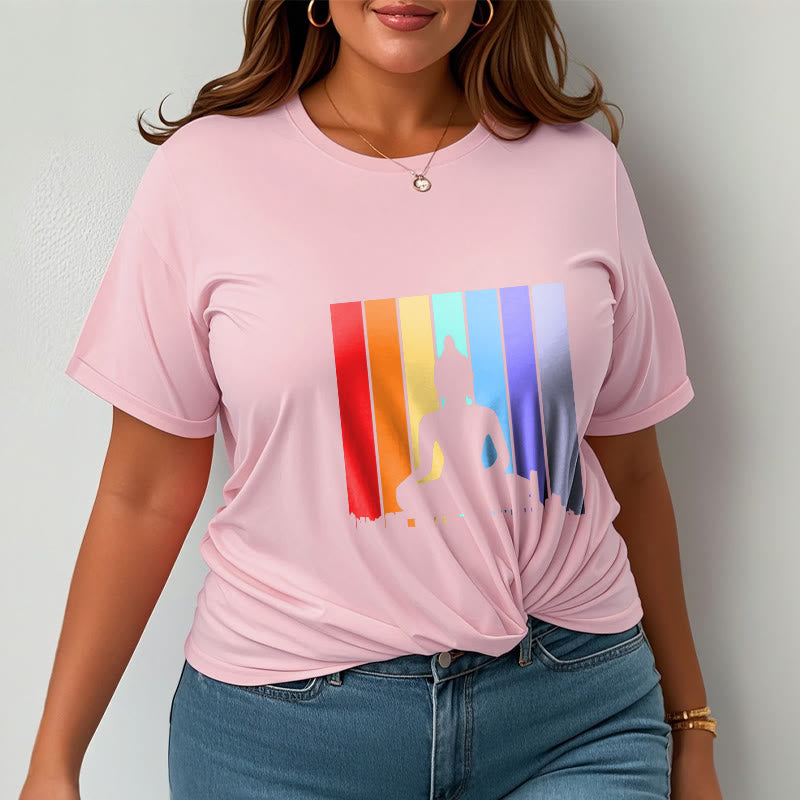 Buddha Stones Meditation Buddha Rainbow Tee T-shirt - image 13