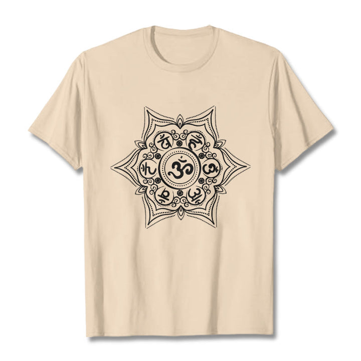 Buddha Stones Mandala Om Mani Padme Hum Tee T-shirt - Bisque - 2XL - image 10