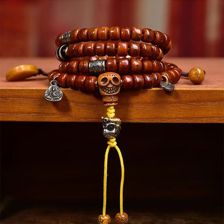 Buddha Stones Tibet 108 Beads Bone Beads Dzi Bead Strength Mala - image 6