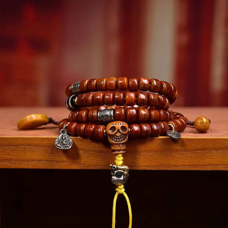 Buddha Stones Tibet 108 Beads Bone Beads Dzi Bead Strength Mala - image 1