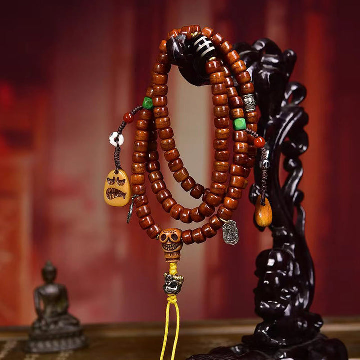 Buddha Stones Tibet 108 Beads Bone Beads Dzi Bead Strength Mala - image 7