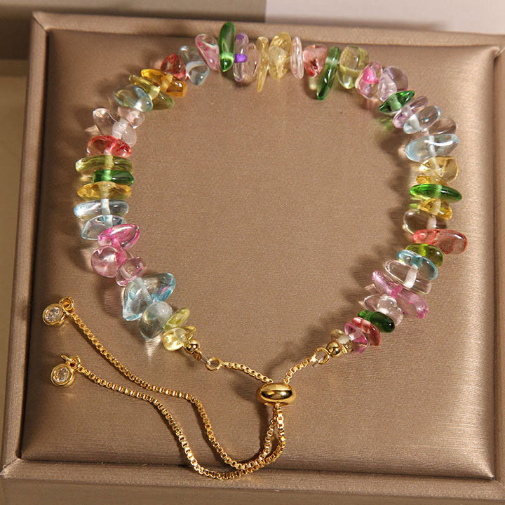 Buddha Stones Various Gravel Crystals White Crystal Blue Crystal Protection Bracelet - image 7