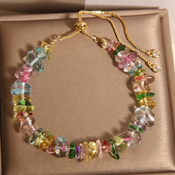 Buddha Stones Various Gravel Crystals White Crystal Blue Crystal Protection Bracelet - image 8