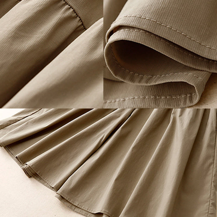 Buddha Stones Casual Loose Plain Women's Cotton Elastic 7-8 Length Wide Leg Pants With Pockets - image 4