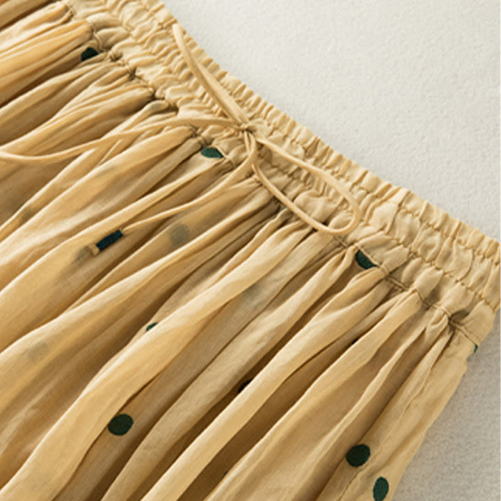 Buddha Stones Artistic Vintage Dot Pattern Women's Pleated Skirt - image 25