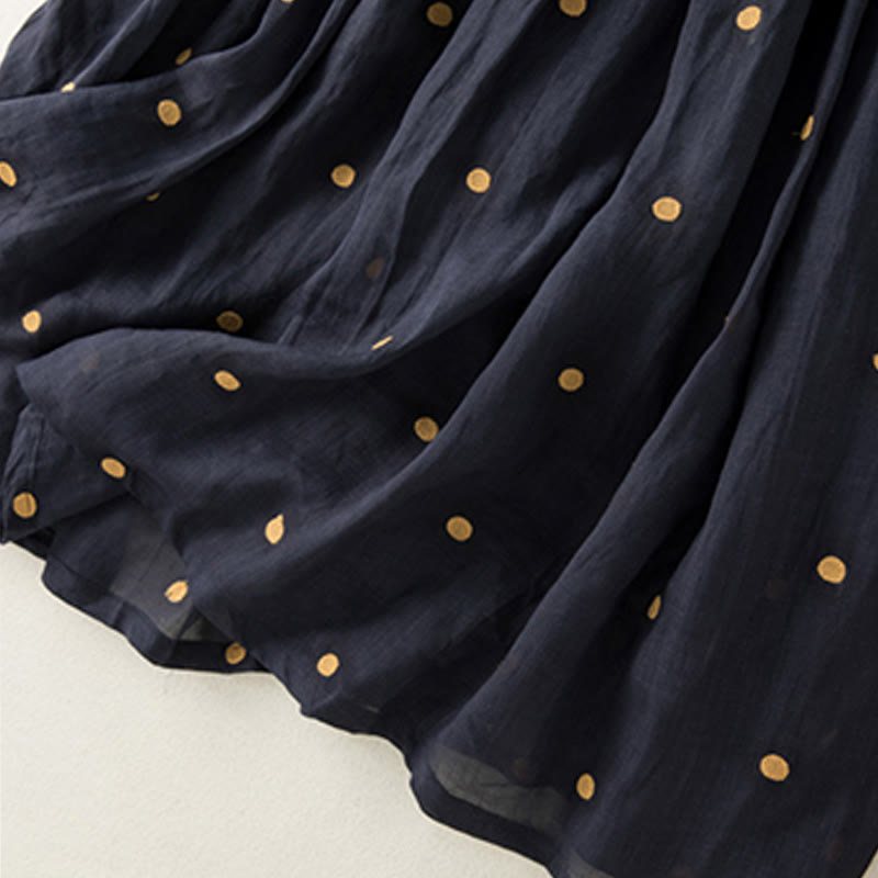 Buddha Stones Artistic Vintage Dot Pattern Women's Pleated Skirt - image 20