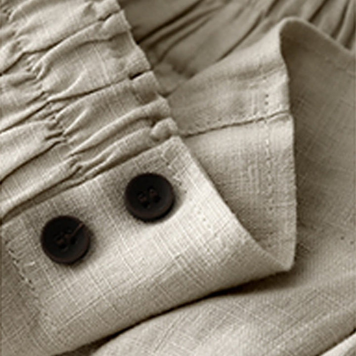 Buddha Stones Summer Casual Pleat Plain Cotton Linen Women's Shorts With Pockets - image 18