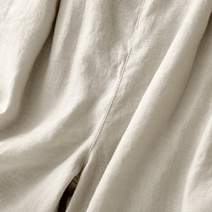 Buddha Stones Summer Casual Pleat Plain Cotton Linen Women's Shorts With Pockets - image 21