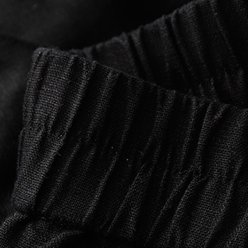 Buddha Stones Summer Casual Buttons Plain Cotton Women's Shorts With Pockets - image 22