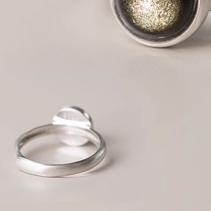 Buddha Stones Natural 925 Sterling Silver Gold Sheen Obsidian Adjustable Wealth Ring - image 12