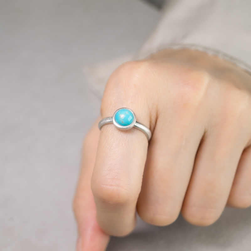 Buddha Stones Natural 925 Sterling Silver Lazurite Lapis Lazuli Turquoise Adjustable Balance Ring - image 11