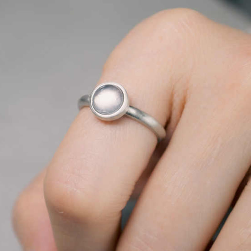 Buddha Stones Natural 925 Sterling Silver Pink Crystal Adjustable Warmth Ring - image 9