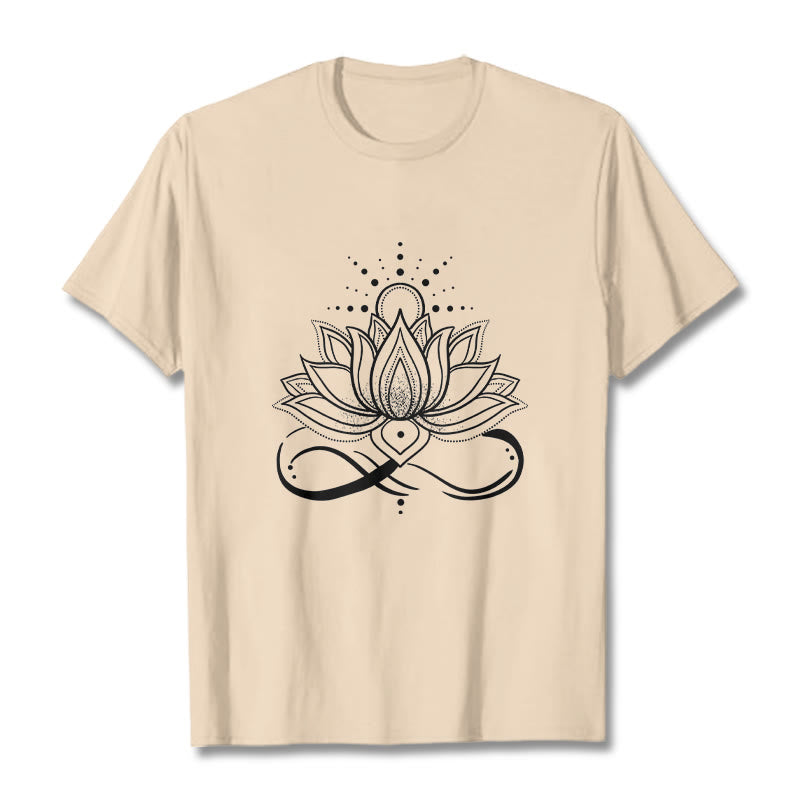 Buddha Stones Lotus Flower Sun Design Tee T-shirt - Bisque - 2XL - image 10