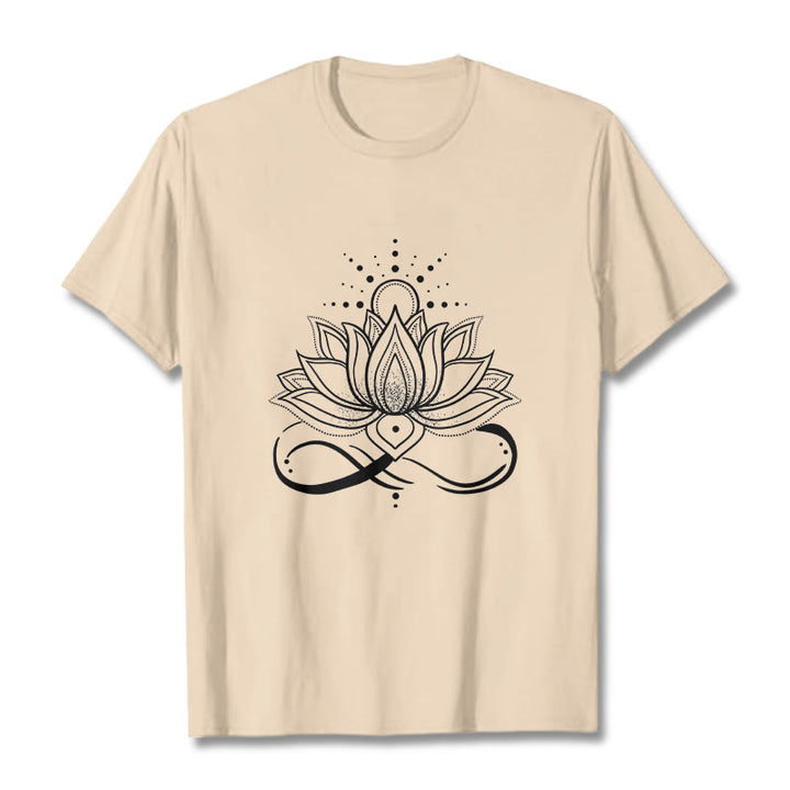 Buddha Stones Lotus Flower Sun Design Tee T-shirt - Bisque - 2XL - image 10