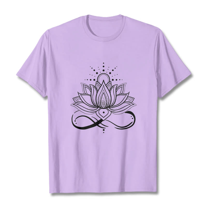 Buddha Stones Lotus Flower Sun Design Tee T-shirt - Plum - 2XL - image 16