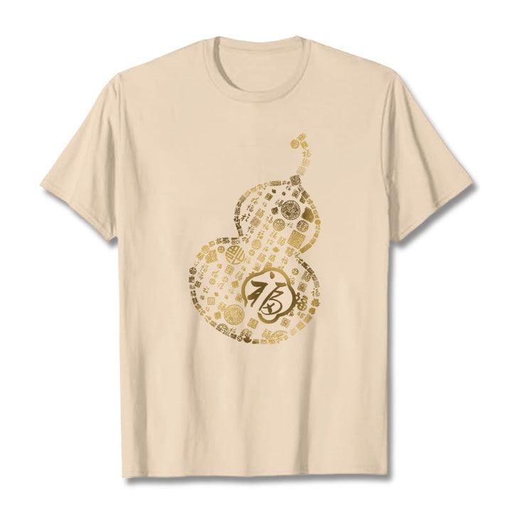 Buddha Stones Gourd Fu Character Design Tee T-shirt - Bisque - 2XL - image 8