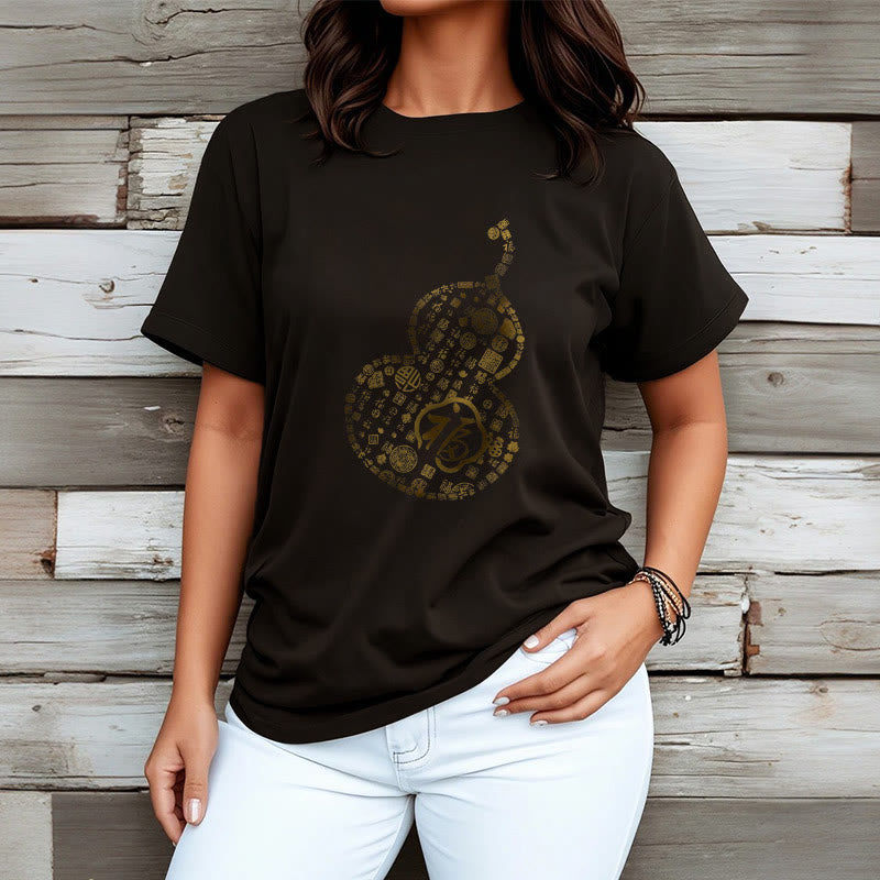 Buddha Stones Gourd Fu Character Design Tee T-shirt - image 3