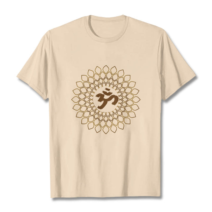 Buddha Stones Rhombus OM Design Tee T-shirt - Bisque - 2XL - image 8