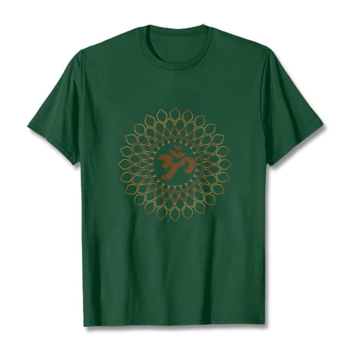 Buddha Stones Rhombus OM Design Tee T-shirt - ForestGreen - 2XL - image 10