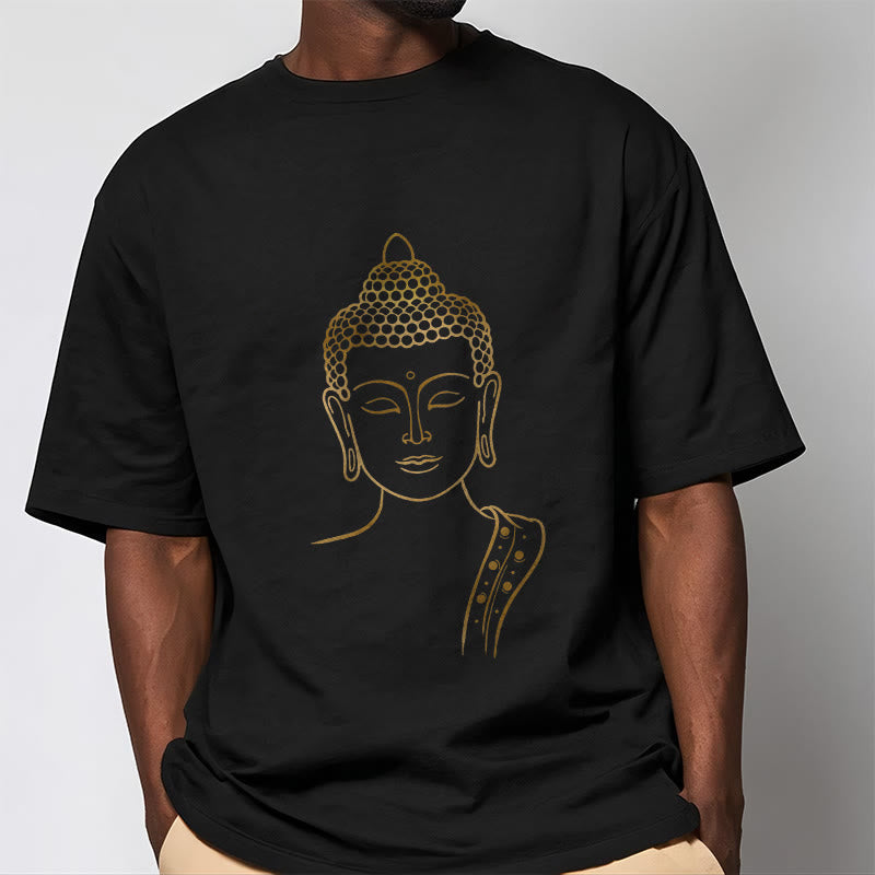 Buddha Stones Golden Buddha In Deep Meditation Tee T-shirt - image 7