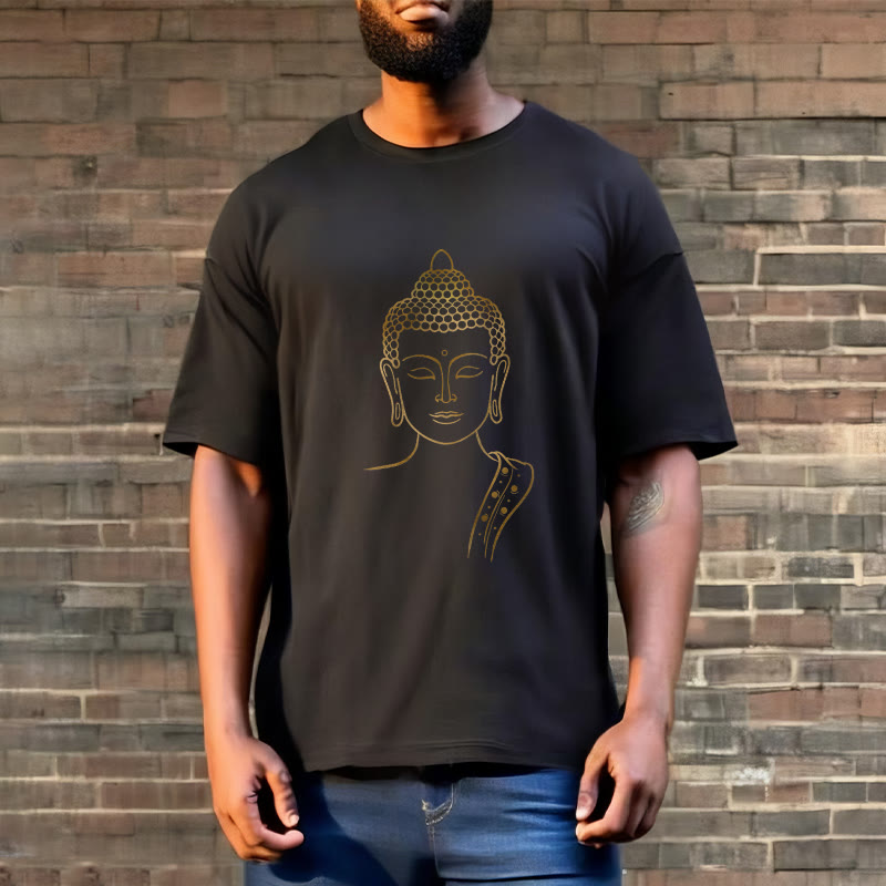 Buddha Stones Golden Buddha In Deep Meditation Tee T-shirt - image 8
