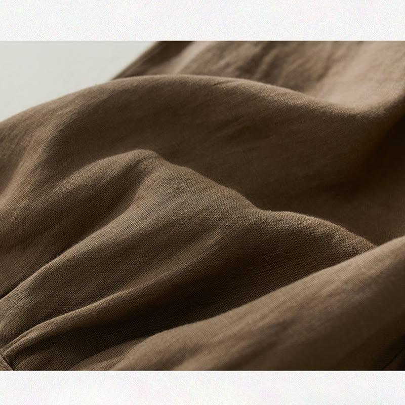 Buddha Stones Commute Pure Color High Waist Women's Harem Pants With Pockets - image 3