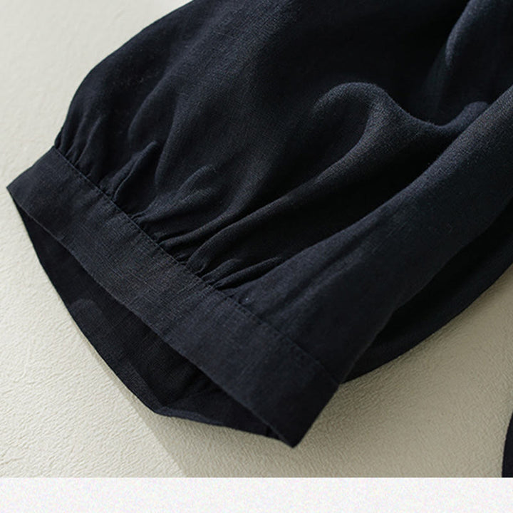 Buddha Stones Commute Pure Color High Waist Women's Harem Pants With Pockets - image 21