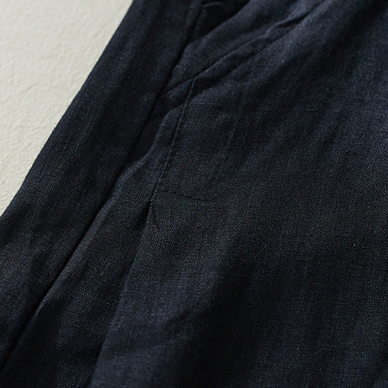 Buddha Stones Commute Pure Color High Waist Women's Harem Pants With Pockets - image 19