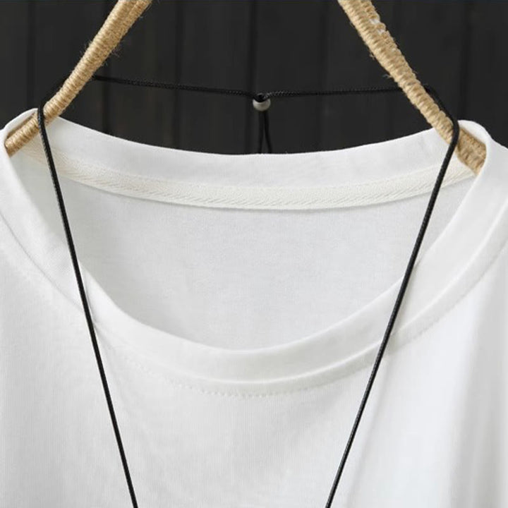 Buddha Stones Casual Loose Summer Plain Crew Neck Women's Short Sleeve T-shirt - image 12