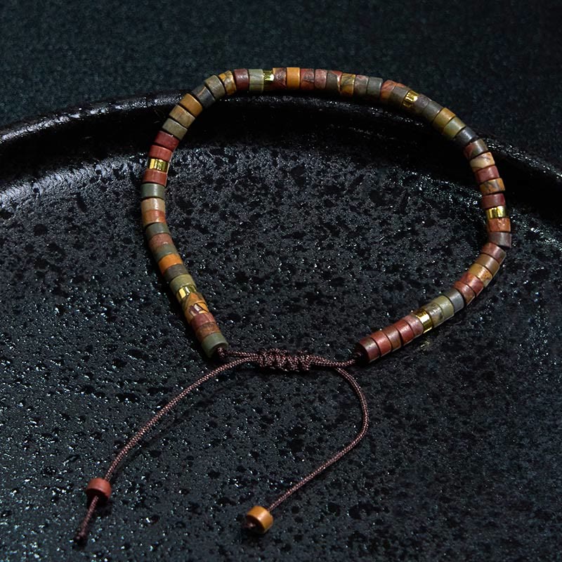 Buddha Stones Rhodonite Healing Relationships Spacer Bead Bracelet - image 2