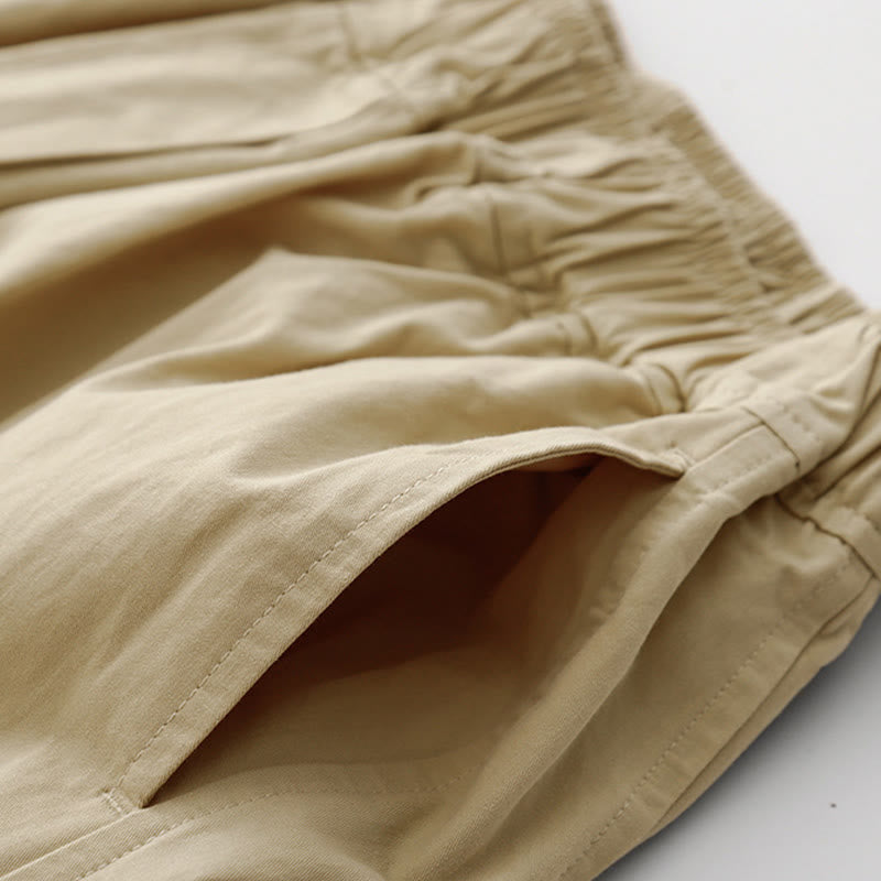 Buddha Stones Spring Commute Solid Color High Waist Women's Wide Leg Cotton Linen Pants With Pockets - image 19