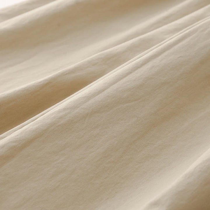 Buddha Stones Spring Commute Solid Color High Waist Women's Wide Leg Cotton Linen Pants With Pockets - image 20