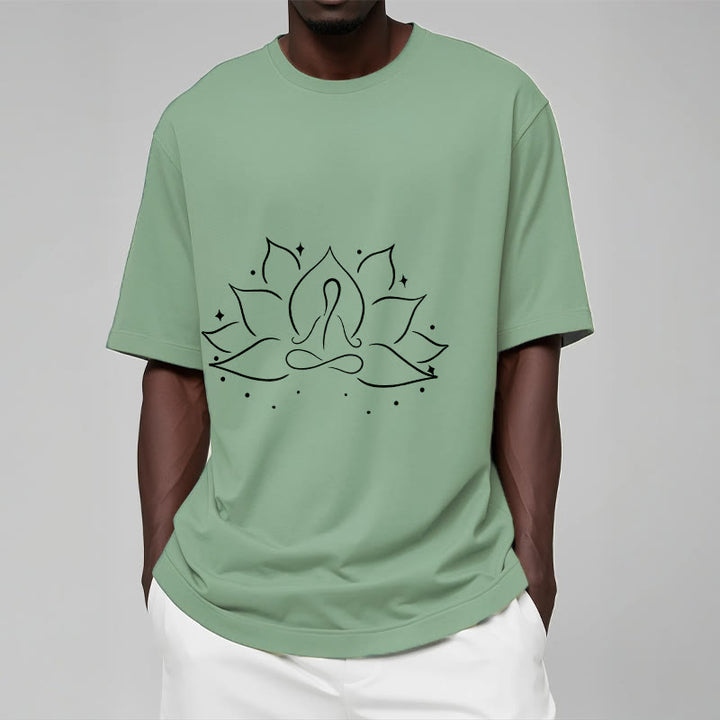 Buddha Stones Lotus Flower Meditative Yoga Pose Design Tee T-shirt - image 15
