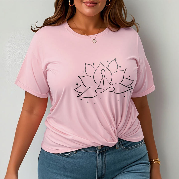 Buddha Stones Lotus Flower Meditative Yoga Pose Design Tee T-shirt - image 13