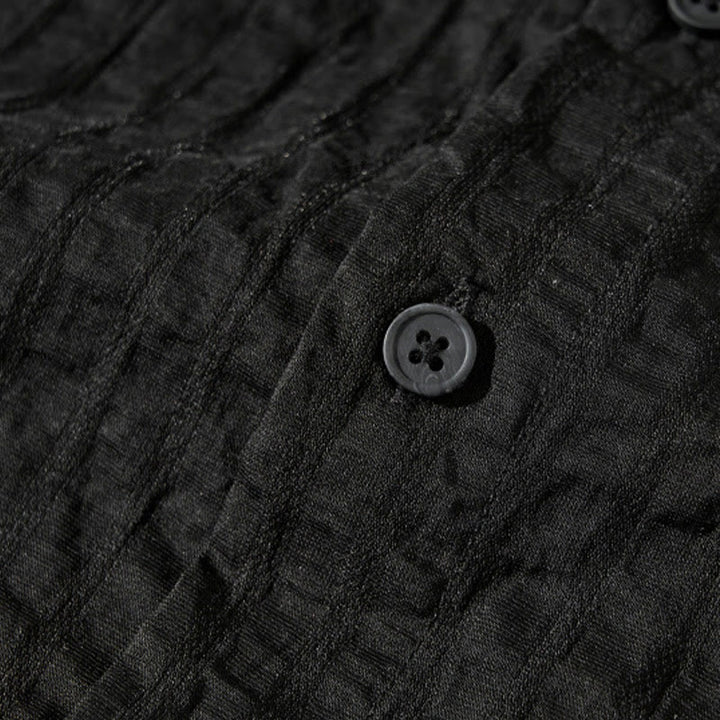 Buddha Stones Summer Solid Breathable Men's Buttons Short Sleeve Tencel Shirt - image 23