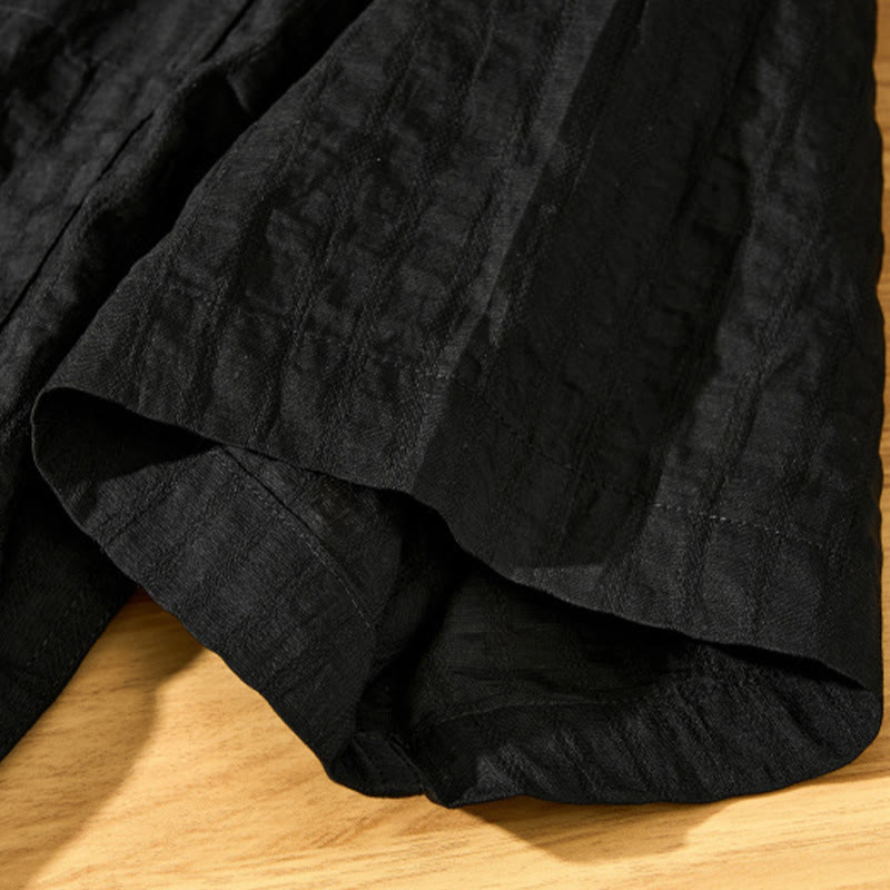 Buddha Stones Summer Solid Breathable Men's Buttons Short Sleeve Tencel Shirt - image 24