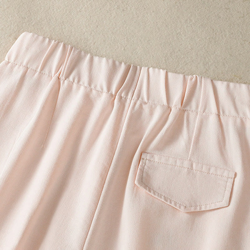 Buddha Stones Casual Lace Patchwork Design High Waist Women's Wide Leg Ankle-Length Pants With Pockets Zipper - image 12