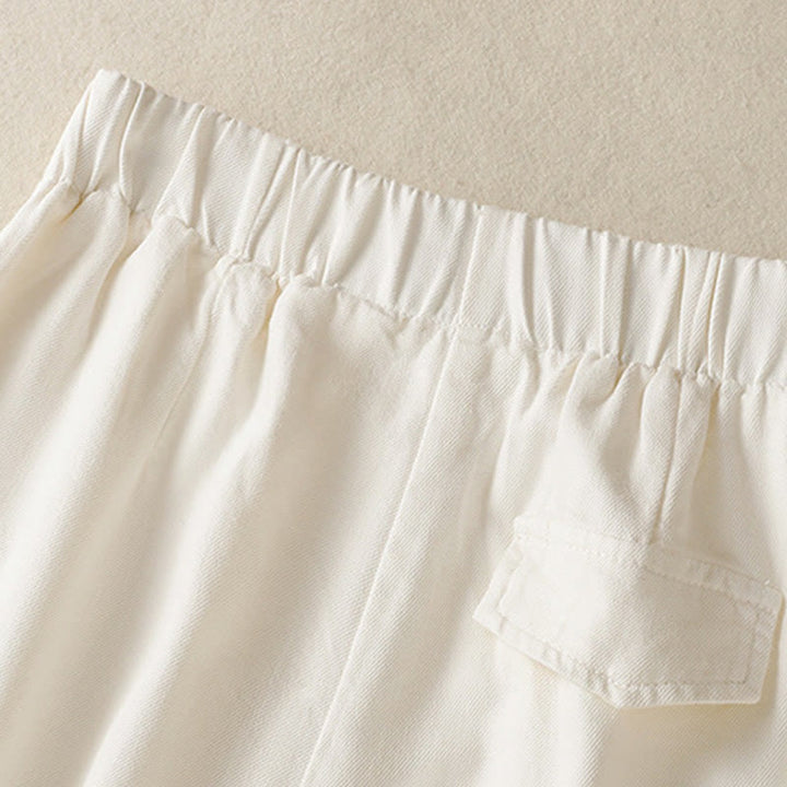 Buddha Stones Casual Lace Patchwork Design High Waist Women's Wide Leg Ankle-Length Pants With Pockets Zipper - image 5