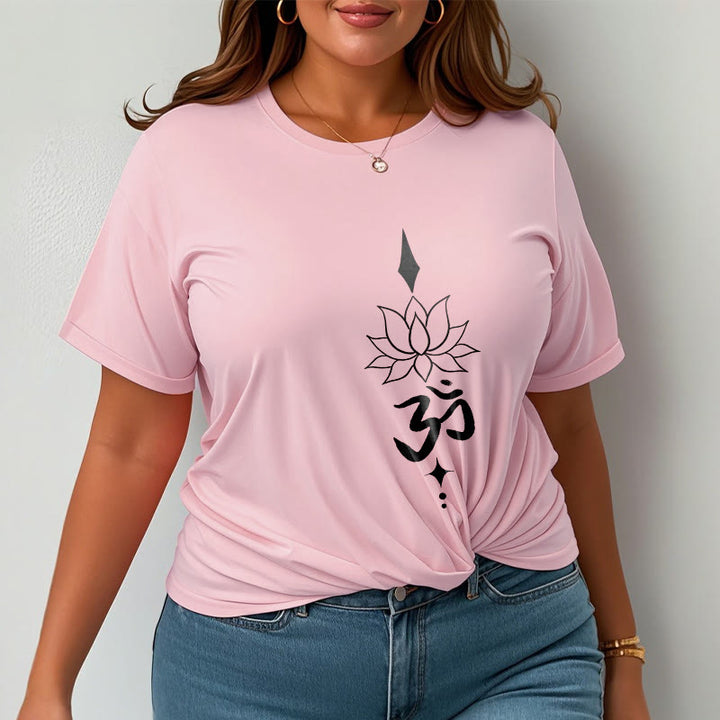 Buddha Stones Om Symbol Lotus Tee T-shirt - image 15