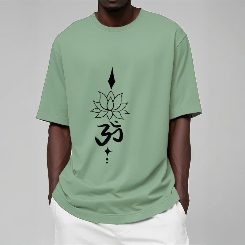 Buddha Stones Om Symbol Lotus Tee T-shirt - image 19