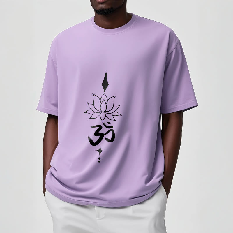 Buddha Stones Om Symbol Lotus Tee T-shirt - image 17