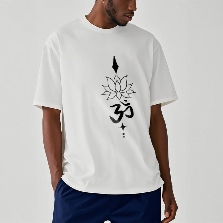 Buddha Stones Om Symbol Lotus Tee T-shirt - image 8